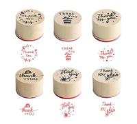 JOZMMZEOOA Tampon Bois Merci,6 Pièces Caoutchouc Tampon Scrapbooking Tampons Bois Alphabet Vintage Journal DIY,pour Fabrication Cartes Scrapbooking Bullet Journal Emballage Cadeau