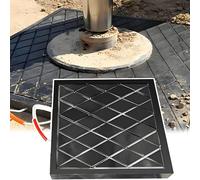 JozyJul Patins de stabilisateur de Grue Robustes, Patins carrés pour cric de stabilisateur sous Camping-Car, Pieds stabilisateurs, Patins de Train d'atterrissage 50x50x6cm/19.7x19.7x2.4in