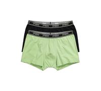 JP 1880 709549 Lot de 2 Boxers pour Homme, Grandes Tailles jusqu'à 18, Hipster, Lot de 2, Taille élastique en tissé, Jersey de Coton, Vert, 3XL