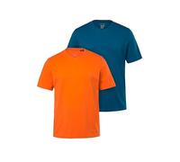 JP 1880 Jp1880 T-Shirts, Basic, 2er-Pack, V-Ausschnitt, Halbarm, BIS 8 XL, Clémentine, 8XL Homme