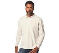 JP 1880 Hommes Grandes Tailles L-8XL Polo en piqué, Manches Longues, Collection Basic - Jusqu'au 8 XL Blanc cassé 4XL 799230201-4XL