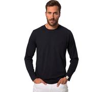 JP 1880 Aware T-Shirt à Manches Longues en Coton Bio avec Poche Poitrine, Noir, XXXXXXXL Homme