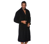 JP 1880 Bademantel Mikrofaser Peignoir, Noir, 3XL Homme