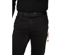JP 1880 Ceinture en Cuir, Fermoir en métal, Largeur 4 cm, Noir, 140 cm Homme