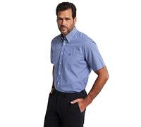 JP 1880 Chemise à Manches mi-Longues, Vichy 1/1, Bleu Clair, 7XL Homme