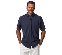 JP 1880 Chemise en Maille piquée Coupe Modern, avec Technologie FLEXNAMIC®, Manches Courtes et col à Pointes boutonnées Bleu Nuit 3XL 826595842-3XL