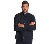 JP 1880 Chemise Mixte en Lin, Manches Longues, col Montant, Coupe Moderne, Bleu Marine foncé, XXXXXXXL Homme
