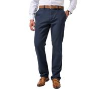 JP 1880 Chino Hose Flexnamic, Wolloptik, Regular Fit, BIS GR. 72/36 Pantalon, Bleu Marine, 48W / 34L Hommes