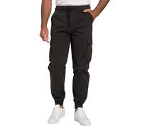 JP 1880 Flexnamic Cargohose mit Vielen Taschen, Moderne Passform Pantalon Cargo Long, Noir, 4XL Hommes