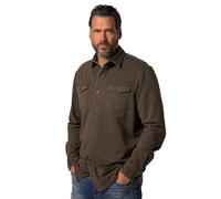JP 1880 Hemd, Kent, MF, Cowboynähte, Pattentaschen, Sweat, 1/1 Chemise, Noisette, 5XL Hommes