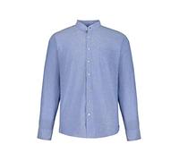 JP 1880 Chemise en Lin 1/1 col Montant MF T-Shirt, Gris/Bleu, XXXL Homme