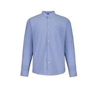 JP 1880 Chemise en Lin 1/1 col Montant MF T-Shirt, Gris/Bleu, XXXXXL Homme