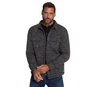 JP 1880 Hemd, Overshirt, 1/1, Strickfleece Chemise, Gris mélangé, 4XL Homme