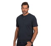 JP 1880 Henley, Coupe Ventrale, Demi-Manches, col Rond T-Shirts, Bleu Marine, XXXXL Homme