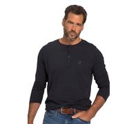 JP 1880 Henley, T-Shirt 1/2 Homme, Dunkel Marine,