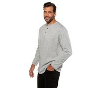 JP 1880 Henley T-Shirt, Gris mélangé, XXXXL Homme