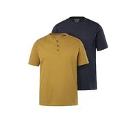 JP 1880 Henleys, 2er-Pack T-Shirts, Mousse de forêt, XXXXXXXXL Hommes