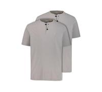 JP 1880 Henleys Lot de 2 T-Shirt 1/2, Gris mélangé, 5XL Homme