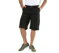 JP 1880 Homme Grandes Tailles Bermuda Cargo Pur Coton, Coupe Confortable Noir 62 717028 10-62