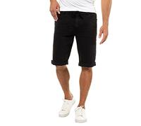 JP 1880 Homme Grandes Tailles Bermuda en Jean, Taille élastiquée, Coton Noir 56 708366 10-56
