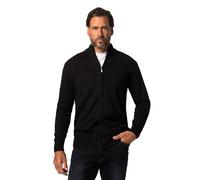 JP 1880 Homme Grandes Tailles Gilet au col Droit Zip, Manches Longues Noir XXL 717032 10-XXL