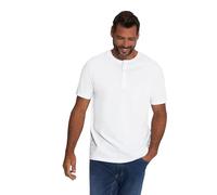 JP 1880 Homme Henley, Basic, Knopfleiste, Halbarm, BIS 7 XL T-Shirt, Blanc, XL EU