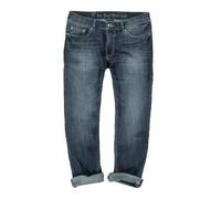 JP 1880 Hommes Grandes Tailles L-8XL Jean 5 Poches avec Technologie FLEXNAMIC®, Coutures Contrastantes, Coupe Straight Fit Bleu Jean 64 711564902-64