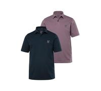 JP 1880 Hommes Grandes Tailles L-8XL Jusqu'au 7XL - Polos en Lot de 2. Maille piquée, Fente sur Le côté et Coupe Regular Fit. Mauve 8XL 704317829-8XL
