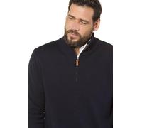 JP 1880 Stricktroyer, Stehkragen, Zipper, Langarm, BIS 7 XL Pull-Over, Bleu Marine foncé, 7XL Homme