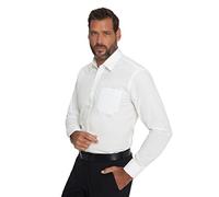 JP 1880 Hommes Chemise à Poignets Mousquetaires#, Manches Longues. Boutons de Manchettes. Col Kent. Coupe Modern Fit. Blanc Neige 4XL 812020200-4XL