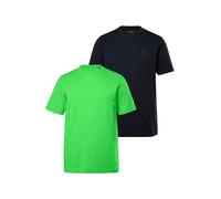 JP 1880 Hommes Grandes Tailles L-8XL Lot de 2 T-Shirts, col Rond, Collection Basic - Jusqu'au 8 XL Vert Pomme 7XL 702637431-7XL