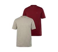 JP 1880 Hommes Grandes Tailles L-8XL Lot de 2 T-Shirts, col Rond, Collection Basic - Jusqu'au 8 XL Rouge foncé 5XL 702637545-5XL
