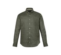 JP 1880 Hommes Grandes Tailles L-8XL Chemise en Lin mélangé. Manches Longues et col à Pointes boutonnées - Coupe Modern Fit Gris Vert L 782629432-L