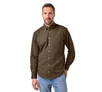 JP 1880 Hommes Grandes Tailles L-8XL Chemise en Lin mélangé, Manches Longues et col à Pointes boutonnée, Coupe Modern Fit brunâtre XL 782629343-XL