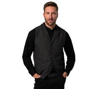 JP 1880 Hommes Grandes tailles L-8XL Gilet en tweed avec technologie FLEXNAMIC®, cols à revers, dos en maille noir 6XL 828736100-6XL