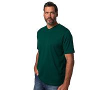 JP 1880 Hommes Grandes Tailles L-8XL Jusqu'au 8XL - T-Shirt Basic à col en V en Jersey Pur Coton, Vert Jungle 6XL 702415455-6XL