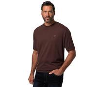 JP 1880 Hommes T-Shirt, Collection Basic, Coupe Ventre Confort et Manches Courtes - du XXL au 10 XL Marron foncé 6XL 712616117-6XL