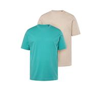 JP 1880 Hommes Grandes Tailles L-8XL Lot de 2 T-Shirts, col Rond, Collection Basic - Jusqu'au 8 XL Turquoise 7XL 702637738-7XL