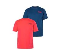 JP 1880 Hommes Grandes Tailles L-8XL Lot de 2 T-Shirts, Manches Courtes et imprimé Poitrine Rouge Piment 5XL 846170524-5XL