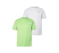 JP 1880 Hommes Grandes Tailles L-8XL Lot de 2 T-Shirts, Manches Courtes et imprimé Poitrine Vert Tilleul 5XL 846170410-5XL