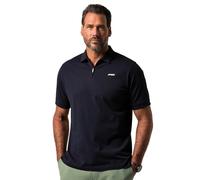 JP 1880 Hommes Grandes Tailles L-8XL Polo à Manches Courtes, Fermeture zippée Bleu Marine 6XL 840643130-6XL