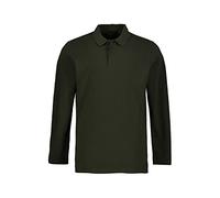 JP 1880 Hommes Grandes Tailles L-8XL Polo Basic à Manches Longues en Maille piquée - Jusqu'au 8 XL olive foncé 6XL 799230120-6XL