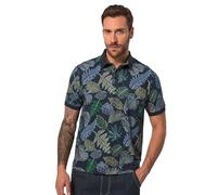 JP 1880 Hommes Grandes Tailles L-8XL Polo dans Un imprimé intégral. Manches Courtes et col Polo. Bleu Marine 3XL 825334130-3XL