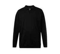 JP 1880 Hommes Grandes Tailles L-8XL Polo en Maille piquée, Collection Basic. Manches Longues et Ventre Confort. Jusqu'au 8XL. Noir 7XL 827115100-7XL