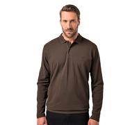JP 1880 Hommes Polo Ventre Confort, Coupe Basic, Manches Longues et Tissu piqué - du XXL au 8 Marron foncé 7XL 827115117-7XL