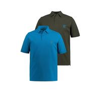 JP 1880 Hommes Jusqu'au 7XL - Polos en Lot de 2. Maille piquée, Fente sur Le côté et Coupe Regular Fit. Bleu Turquoise 4XL 704317761-4XL