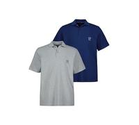 JP 1880 Hommes Grandes Tailles L-8XL Polos Collection Basic, Lot de 2 - Maille piquée et Coton peigné Encre 7XL 704317753-7XL