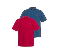 JP 1880 Hommes Grandes Tailles L-8XL Polos Collection Basic, Lot de 2 - Maille piquée et Coton peigné Magenta 7XL 704317531-7XL