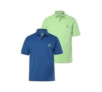 JP 1880 Hommes Grandes Tailles L-8XL Polos Collection Basic, Lot de 2 - Maille piquée et Coton peigné Pistache 5XL 704317412-5XL
