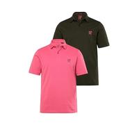 JP 1880 Poloshirts, Basic, 2er-Pack, Piqué, Gekämmte Baumwolle Polo, Rose, 4XL Hommes